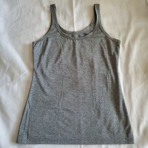 Banana Republic Gray Metallic Scoop Neck Tank Top